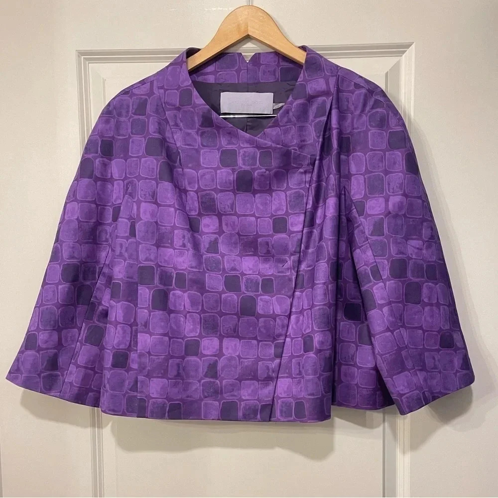 3/4 Sleeve Jacket Vera Wang Lavender Label Cropped Boatneck Jacket Size 14